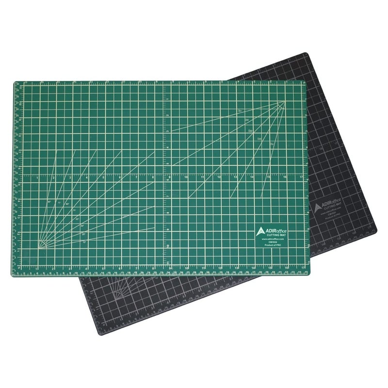 Adir Corp. Adir Professional Self Reversible Healing Cutting Mat, 18 by 36-Inch, Green/Black - Image 1